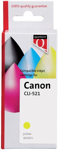 Inkcartridge Qua Can CLI-521 + CHIP geel 1 Stuk