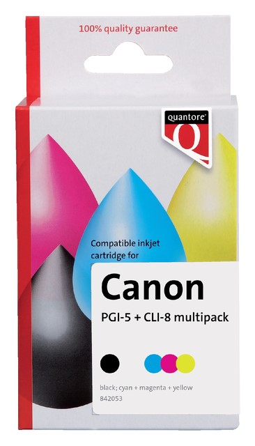 Inkcartridge Qua Can PGI-5 CLI-8 zwart 3 kl 4 Stuk