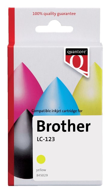 Inkcartridge Qua Bro LC-123 geel 1 Stuk