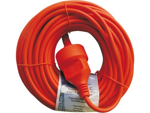 VERLENGSNOER 20 METER ORANJE 1 Stuk-2