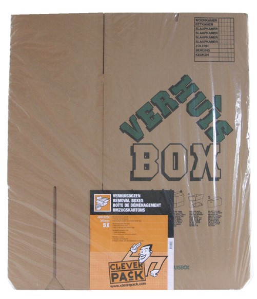 VERHUISDOOS CLEVERPACK BEDRUKT 480X320X360MM 5 Stuk-2