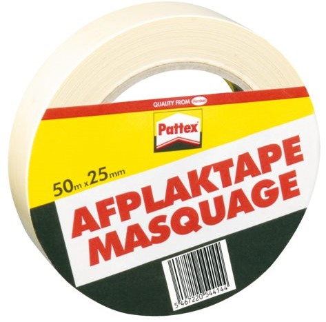 AFPLAKTAPE PATTEX 25MMX50M CREME 1 Stuk