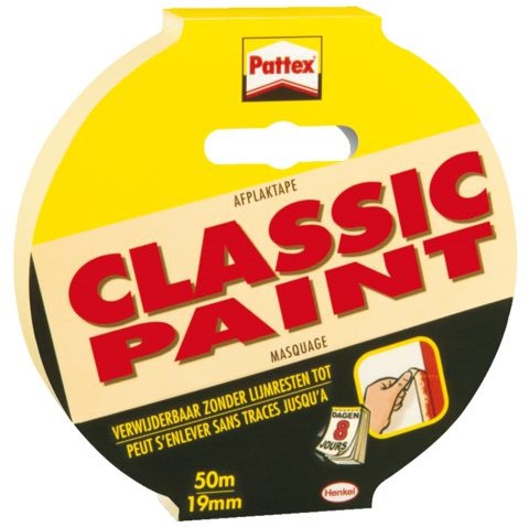 AFPLAKTAPE PATTEX 19MMX50M CLASSIC CREME 1 Stuk