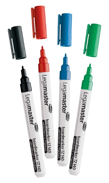 VILTSTIFT LEGA TZ140 WHITEBOARD ROND 1MM ASS 4 STUK