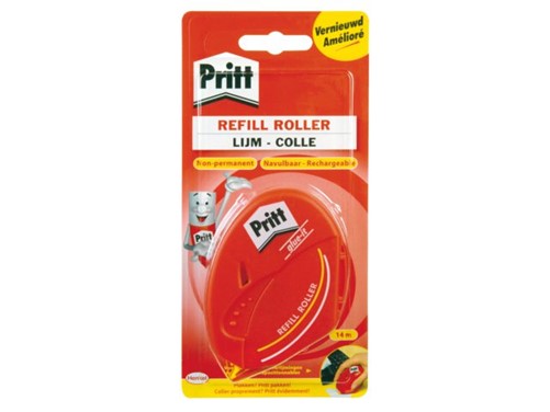 Lijmroller Pritt houder en navulbaar non permanent blister
