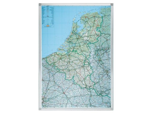 LANDKAART LEGAMASTER BENELUX 105X88 BESCHR/MAGN 1 Stuk