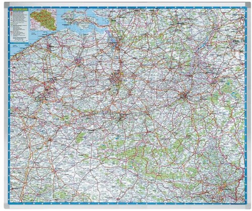 LANDKAART LEGAMASTER BELGIE 101X121 BESCHR/MAGN 1 Stuk