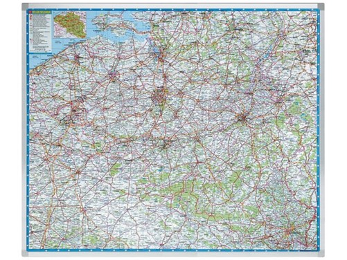 LANDKAART LEGAMASTER BELGIE 101X121 BESCHR/MAGN 1 Stuk