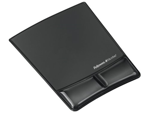 MUISMAT+POLSSTEUN FELLOWES CRYSTAL ZWART 1 STUK