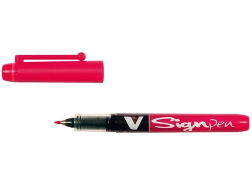 FINELINER PILOT V SIGN ROND 0.6MM ROOD 1 Stuk