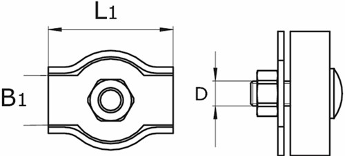 Staaldraadklem simplex